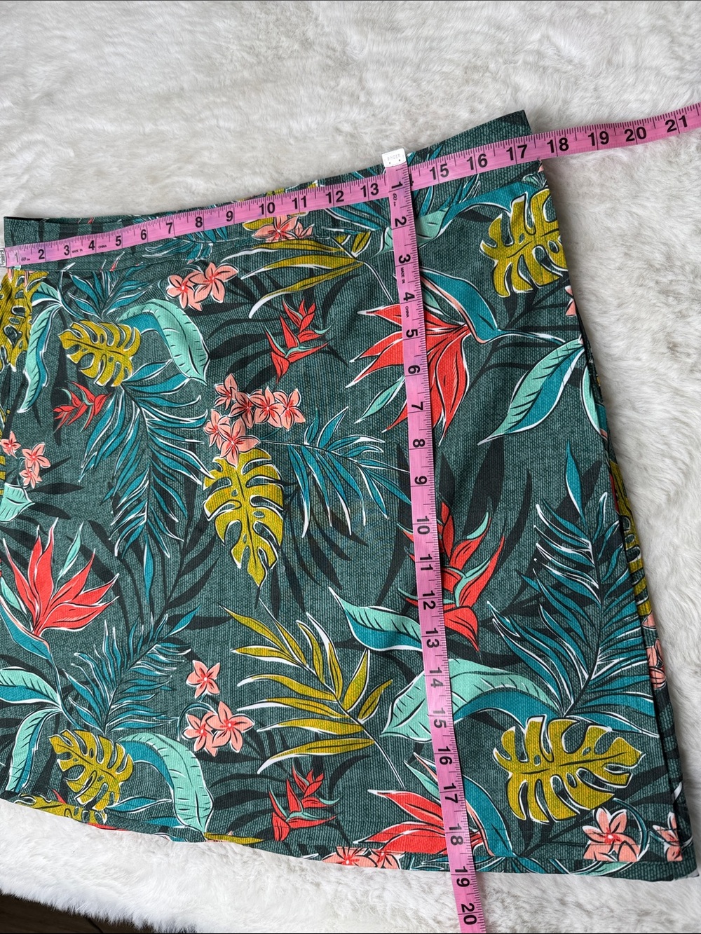 RipSkirt Hawaii Wrap Skirt L 14/16 Vintage Bali Jungle Print Length 2 Pockets - Picture 10 of 17